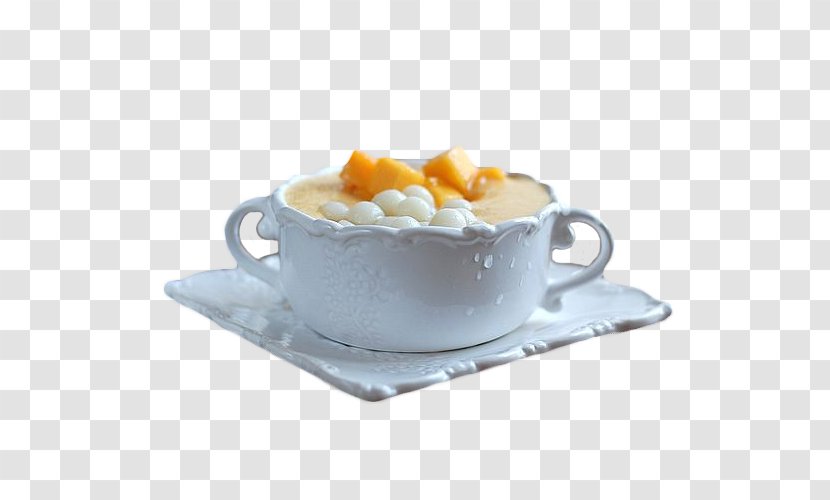 Saucer Bowl Breakfast - The White Filled With Sweet Domand Lace Transparent PNG