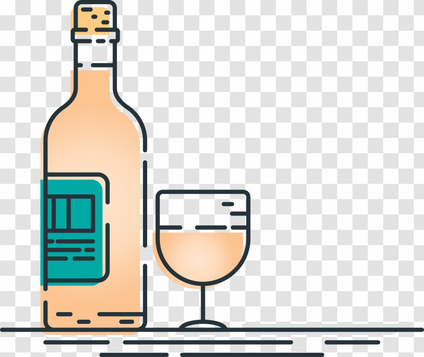Glass Bottle White Wine Wine Glass Transparent PNG