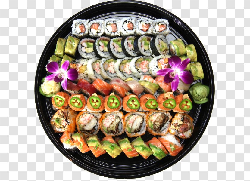 California Roll Sushi Gimbap Buffet Tempura - Canap%c3%a9 - Platter Transparent PNG