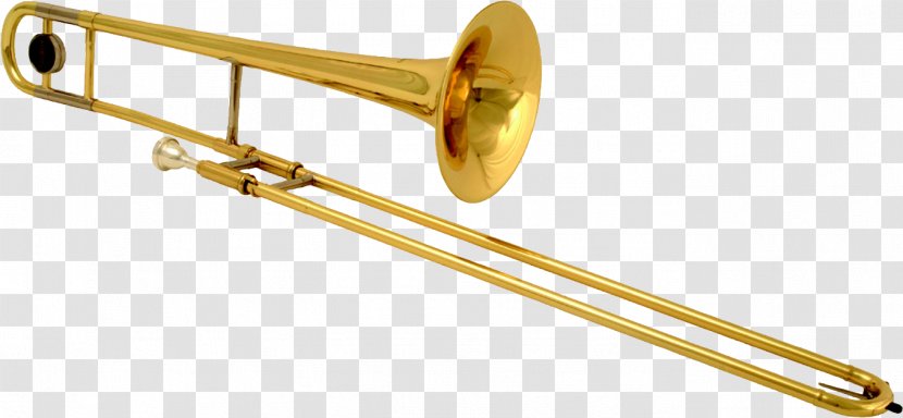 Trombone Musical Instrument Brass Trumpet French Horn - Horns Transparent PNG