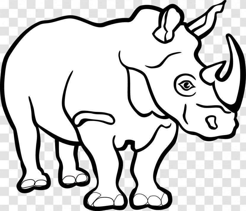 Black Rhinoceros Clip Art - Snout - Vector Rhino Transparent PNG