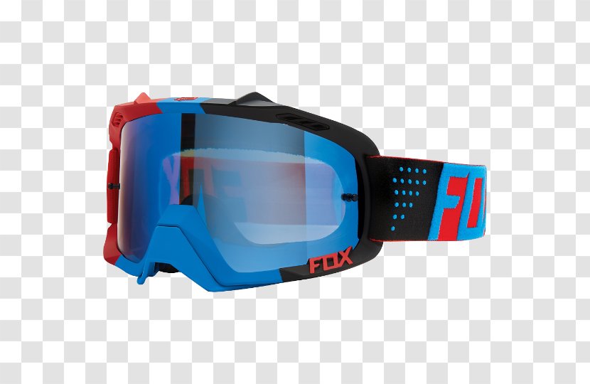 Goggles Fox Racing Glasses Motorcycle Helmets Anti-aircraft Warfare - Electric Blue Transparent PNG