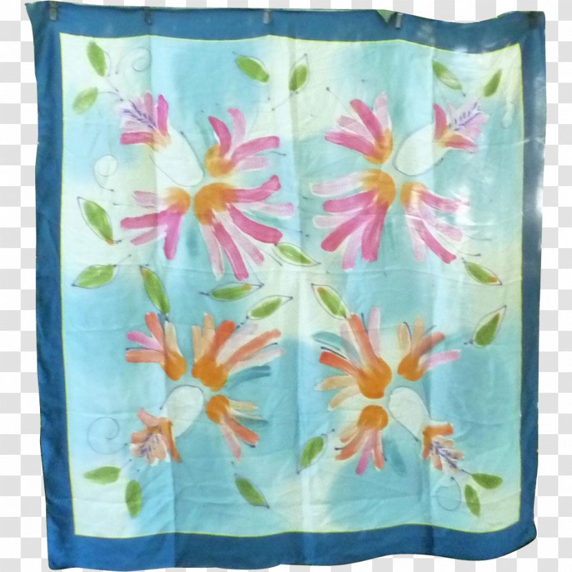 Textile Douchegordijn Linens Curtain Shower - Flower - Hand-painted Flowers Picture Material Transparent PNG