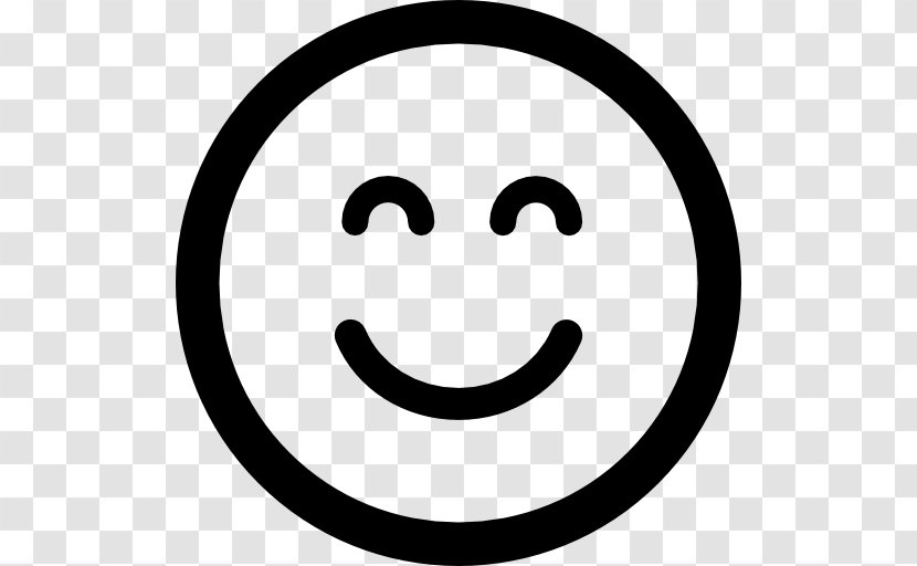 Smiley Emoticon Happiness - Black And White - Smilingface Transparent PNG