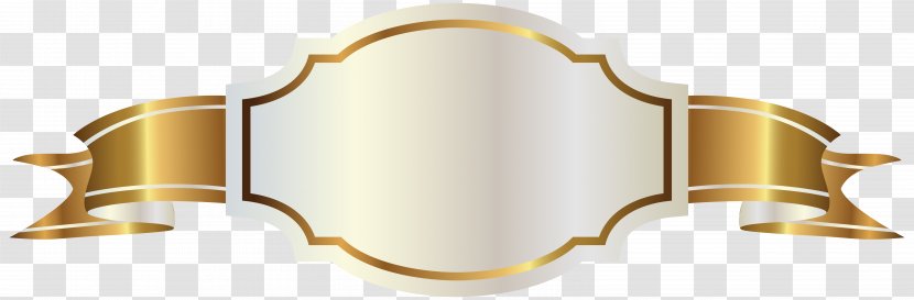 Banner Gold Clip Art - Label - White And Clipart Image Transparent PNG