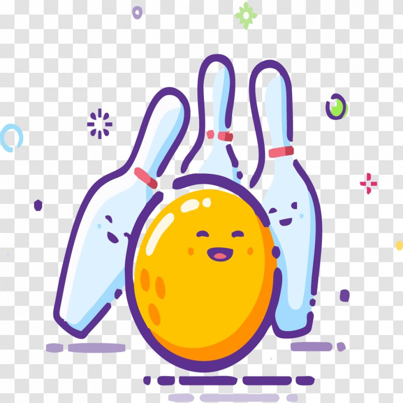 Graphic Design Flat Illustration - Smiley - Bowling Vector Yellow Transparent PNG