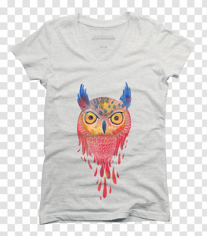 T-shirt Owl Design By Humans IPhone 6 Hoodie - Canvas - Watercolor Transparent PNG