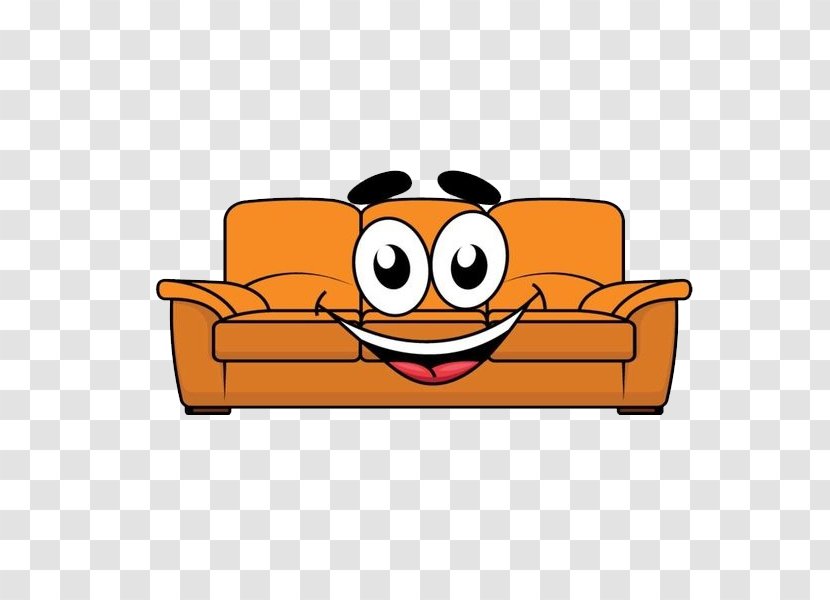 Furniture Cartoon Couch Illustration - Royaltyfree - Lovely Sofa Transparent PNG