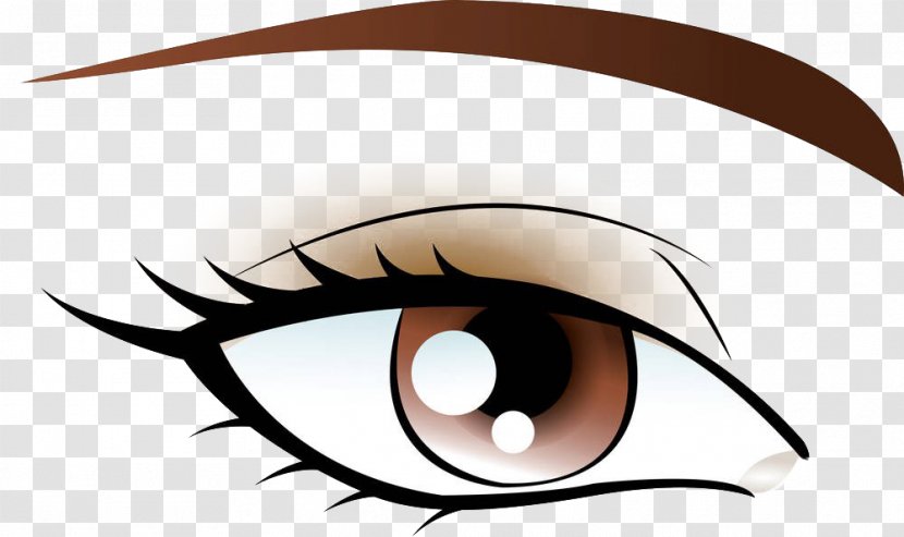 Eyebrow Royalty-free Clip Art - Tree - Hand-painted Eye Makeup Transparent PNG