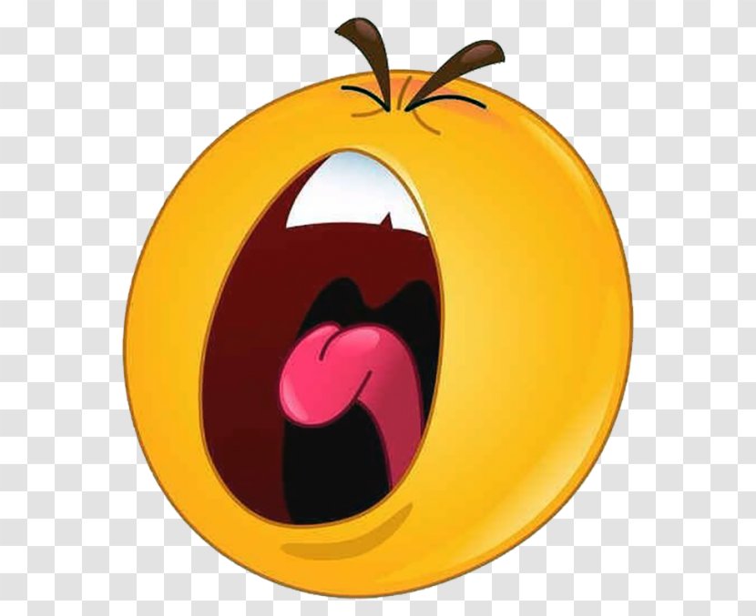 Emoticon Smiley Clip Art Screaming Emoji - Pumpkin Transparent PNG