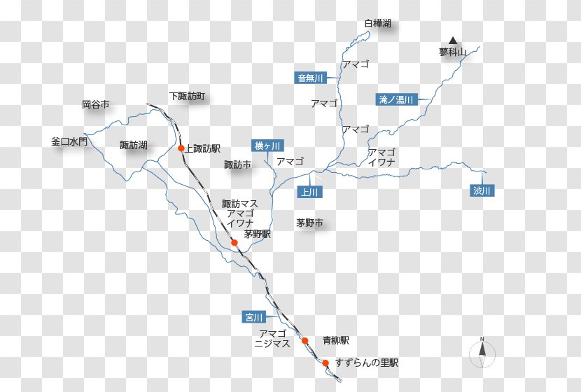 Lake Suwa Southern Yatsugatake Volcanic Group Chino River - Mountain Stream Transparent PNG