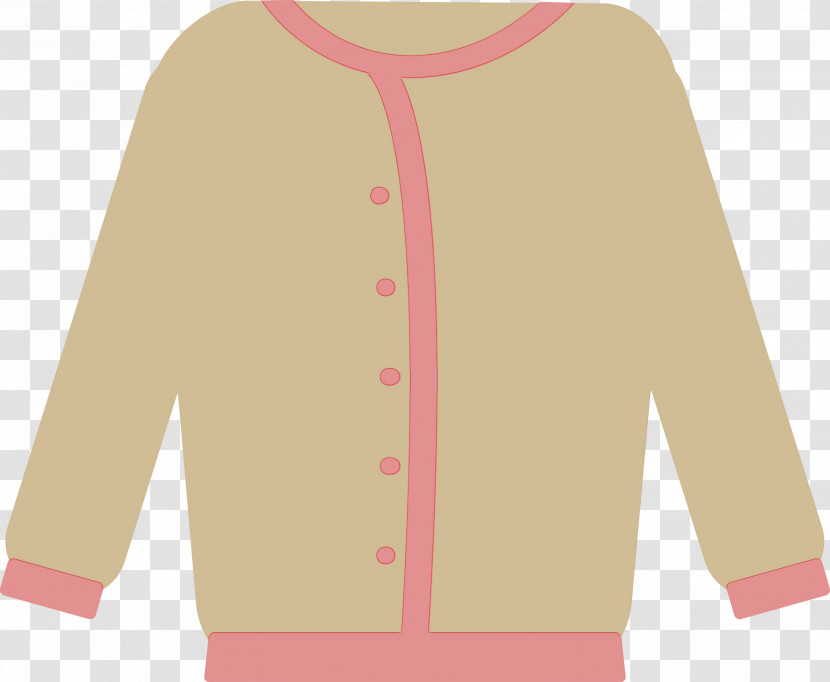 Sleeve Cardigan Sweater Meter Outerwear Transparent PNG