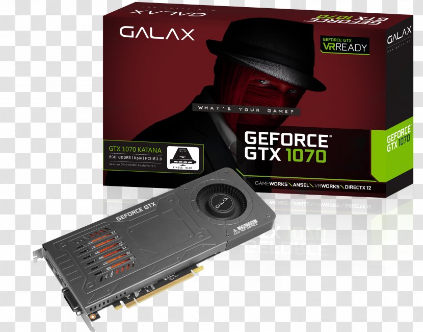 Graphics Cards & Video Adapters NVIDIA GeForce GTX 1070 英伟达精视GTX GALAXY Technology GDDR5 SDRAM - Galax Transparent PNG