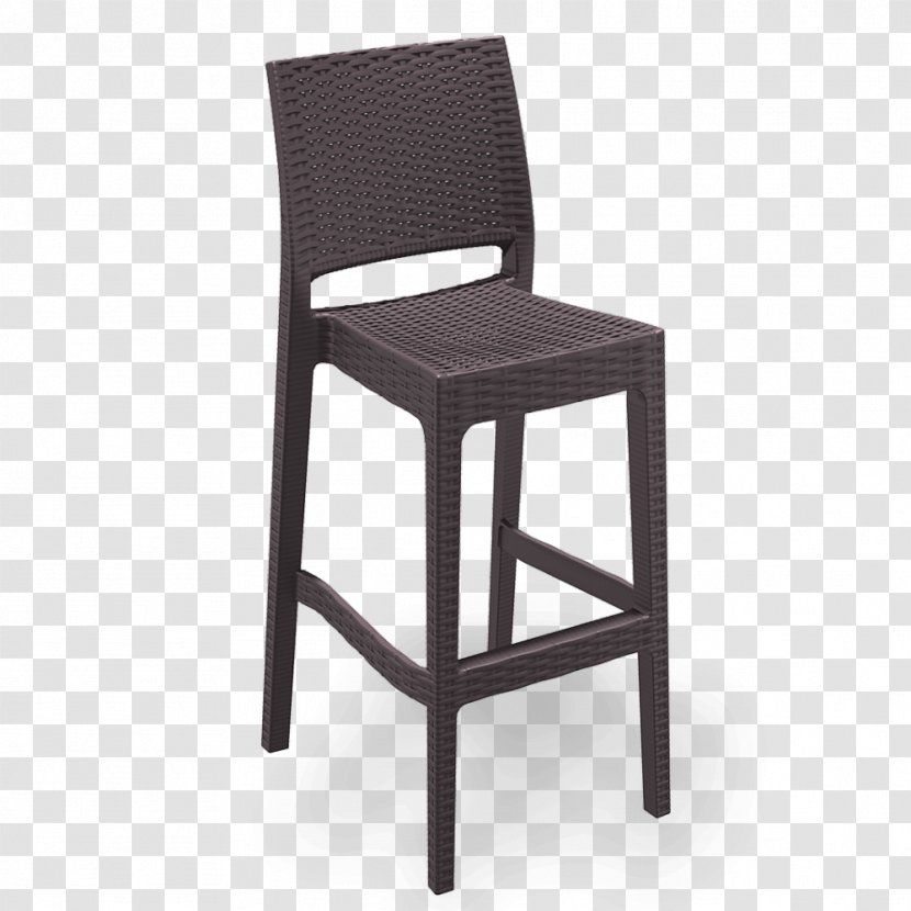 Table Bar Stool Garden Furniture Chair Rattan - Square Transparent PNG