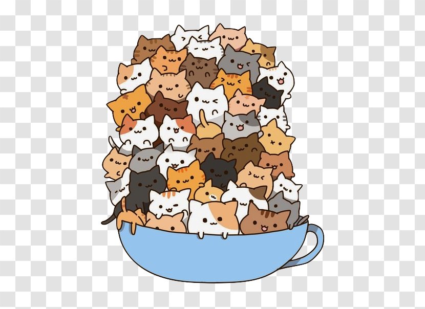 Persian Cat Kitten Cuteness Kavaii Drawing - Tree - Cup Of Coffee Transparent PNG