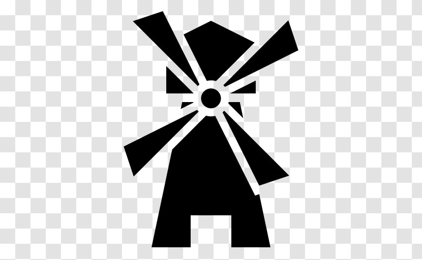 Windmill Logo - Black Transparent PNG