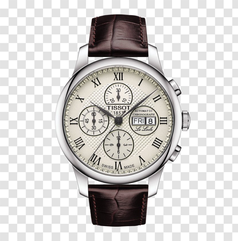 Tissot Men's Le Locle Powermatic 80 Chronograph Watch - Buckle Transparent PNG