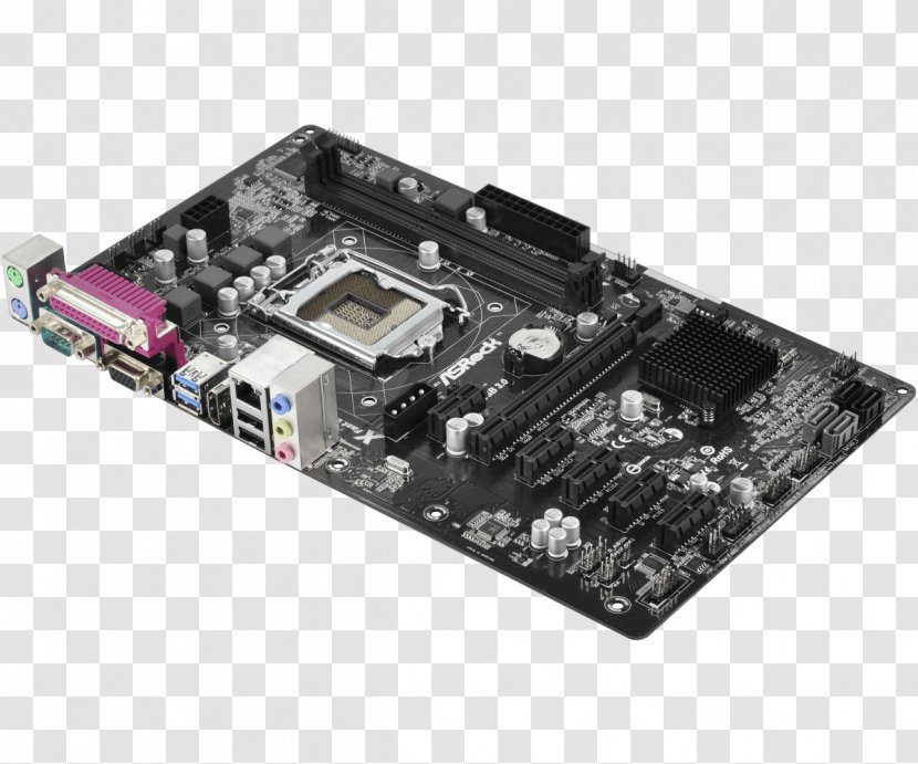 Intel LGA 1150 ASRock H81 Pro BTC Motherboard - Cpu Socket Transparent PNG