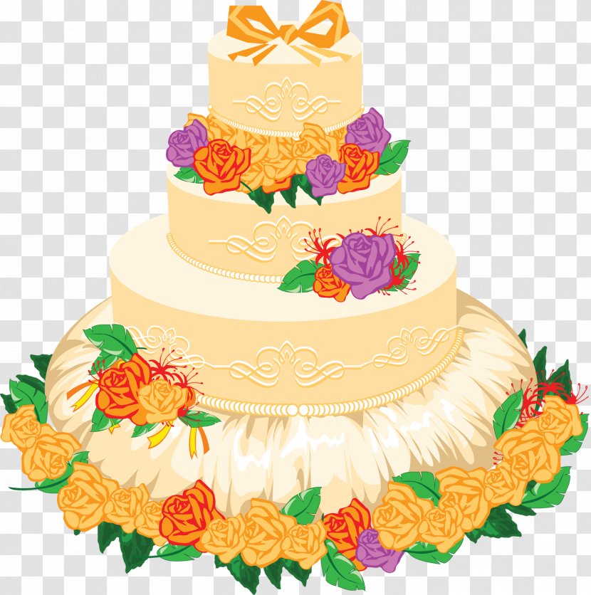 Wedding Cake Birthday Cupcake Sponge Clip Art - Cuisine Transparent PNG