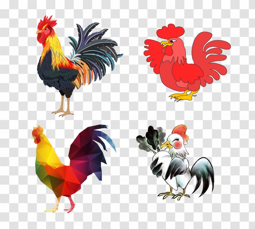 Chicken Rooster Chinese Zodiac Icon - Vertebrate - 2017 Icons Of Various Transparent PNG
