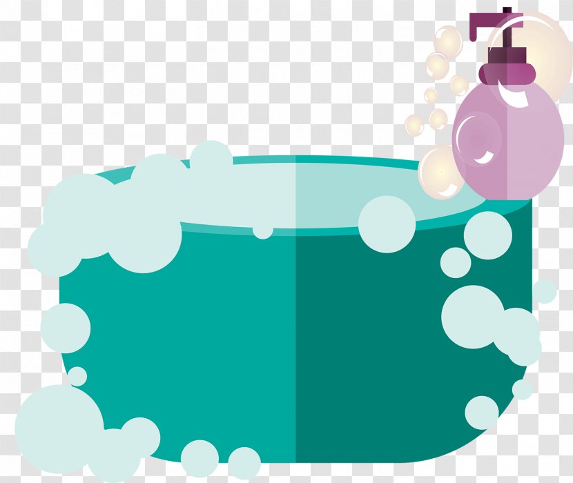Hygiene Bathtub Clip Art - Blue - Cute Vector Transparent PNG