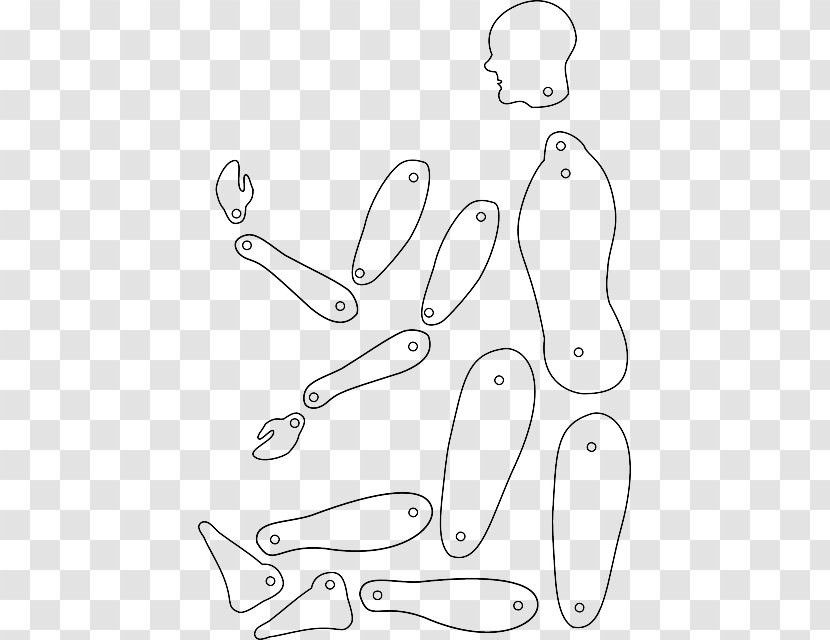 Paper Doll Puppet Jumping Jack - Footwear - Human Face Transparent PNG