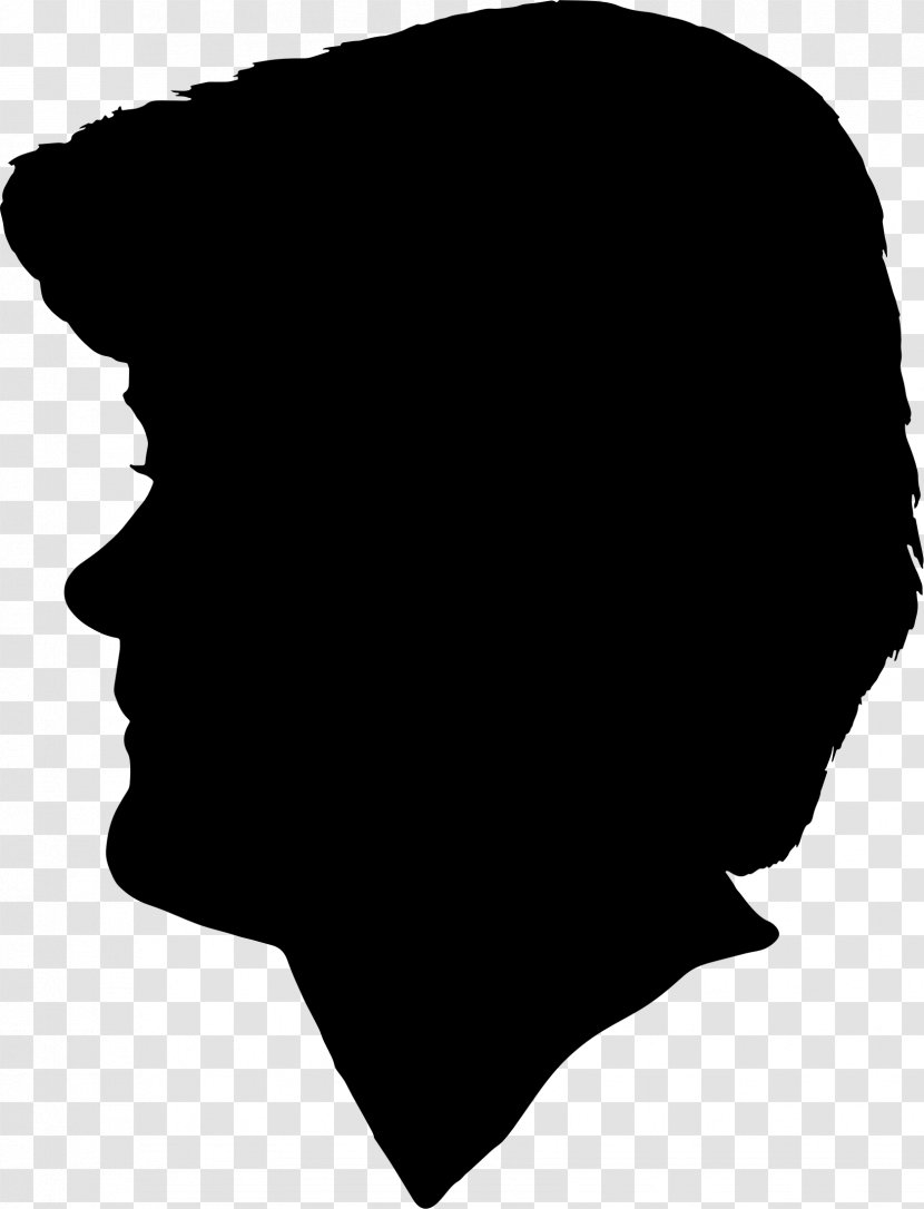 Silhouette Portrait Clip Art - Female - Hair Transparent PNG