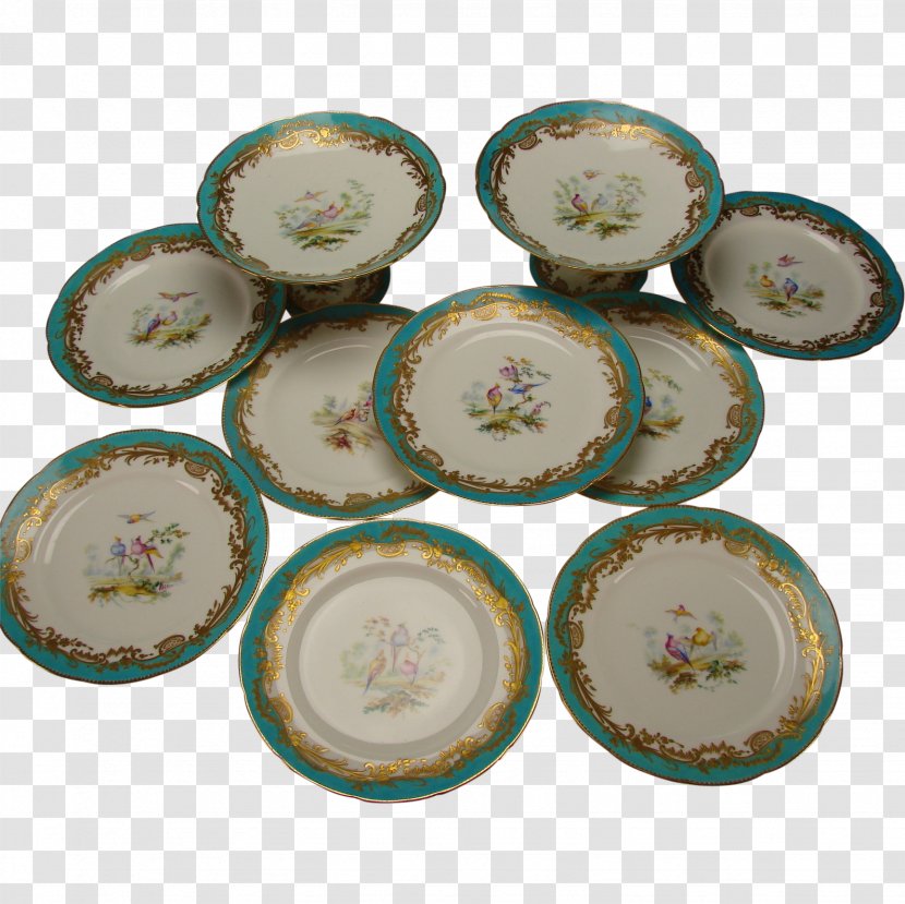 Porcelain Ceramic Plate Tableware Mintons - Hand-painted Birds And Flowers Transparent PNG