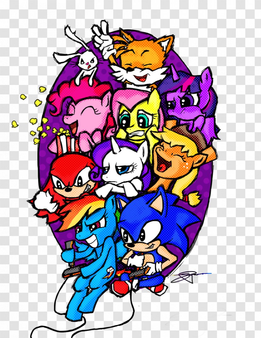 Rarity Pony Rainbow Dash Applejack Sonic The Hedgehog - Heart Transparent PNG
