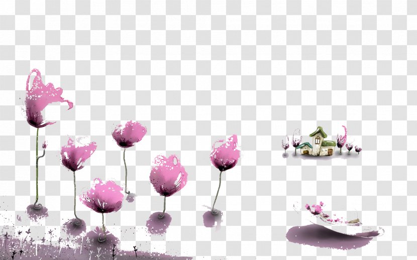 Cuteness Beauty Computer Wallpaper - Login - Tulip Picture Material Transparent PNG