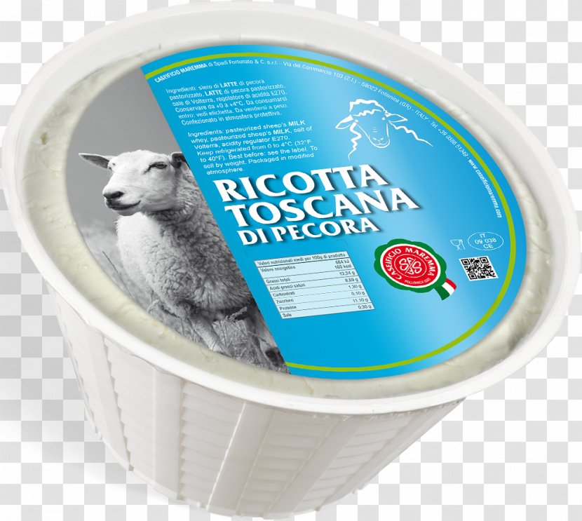 Sheep Dairy Maremma Ricotta Product - Ferret Transparent PNG