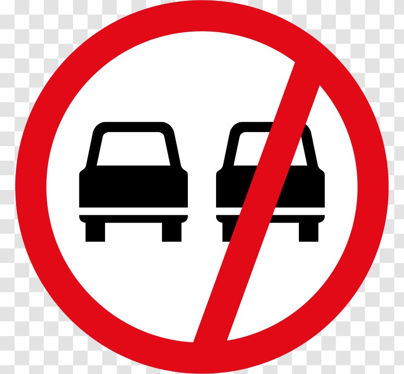 Car Traffic Sign Overtaking Warning Regulatory - Stop Transparent PNG