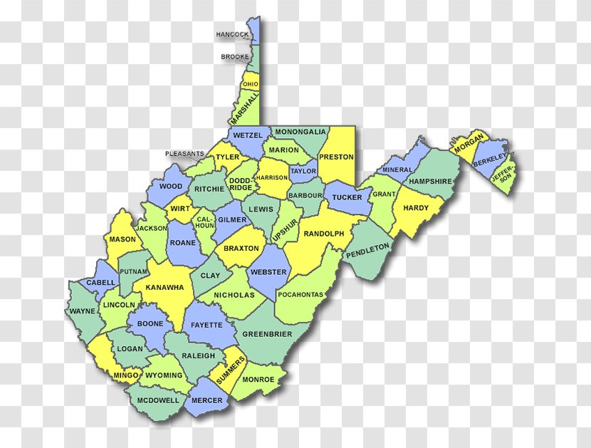 Brooke County, West Virginia Ohio Western United States Map - Hot Transparent PNG