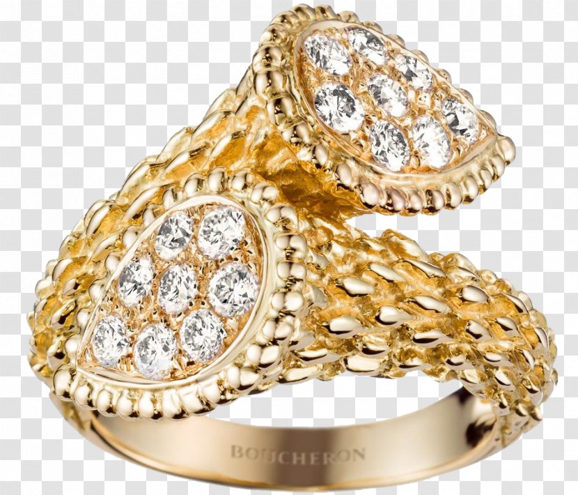 Boucheron Earring Jewellery Bracelet - Gold Gemstone Rings Transparent PNG