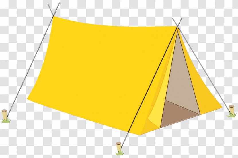 Triangle Tent Yellow Meter Font Transparent PNG