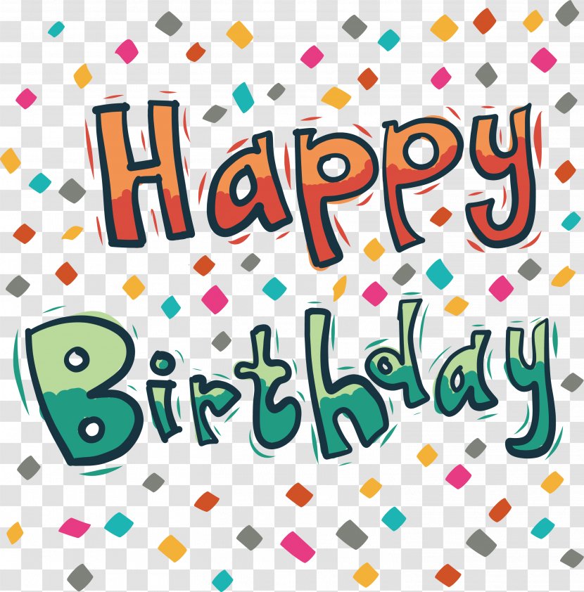 Birthday Cake Wish Happy To You Happiness - Anniversary - Lovely English Art Word Transparent PNG