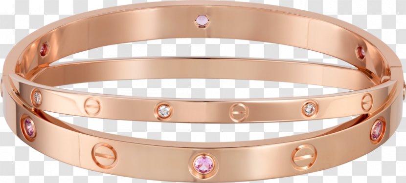 Love Bracelet Cartier Diamond Jewellery - Gold Transparent PNG