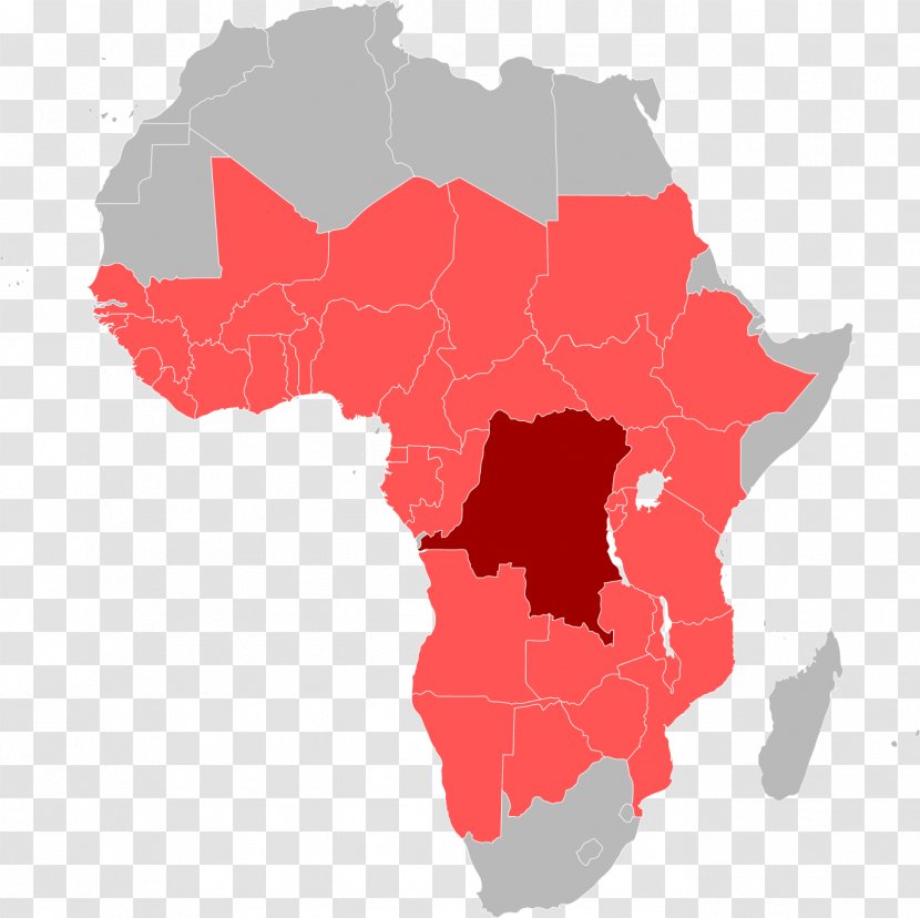 Africa Map Stencil - Royaltyfree Transparent PNG