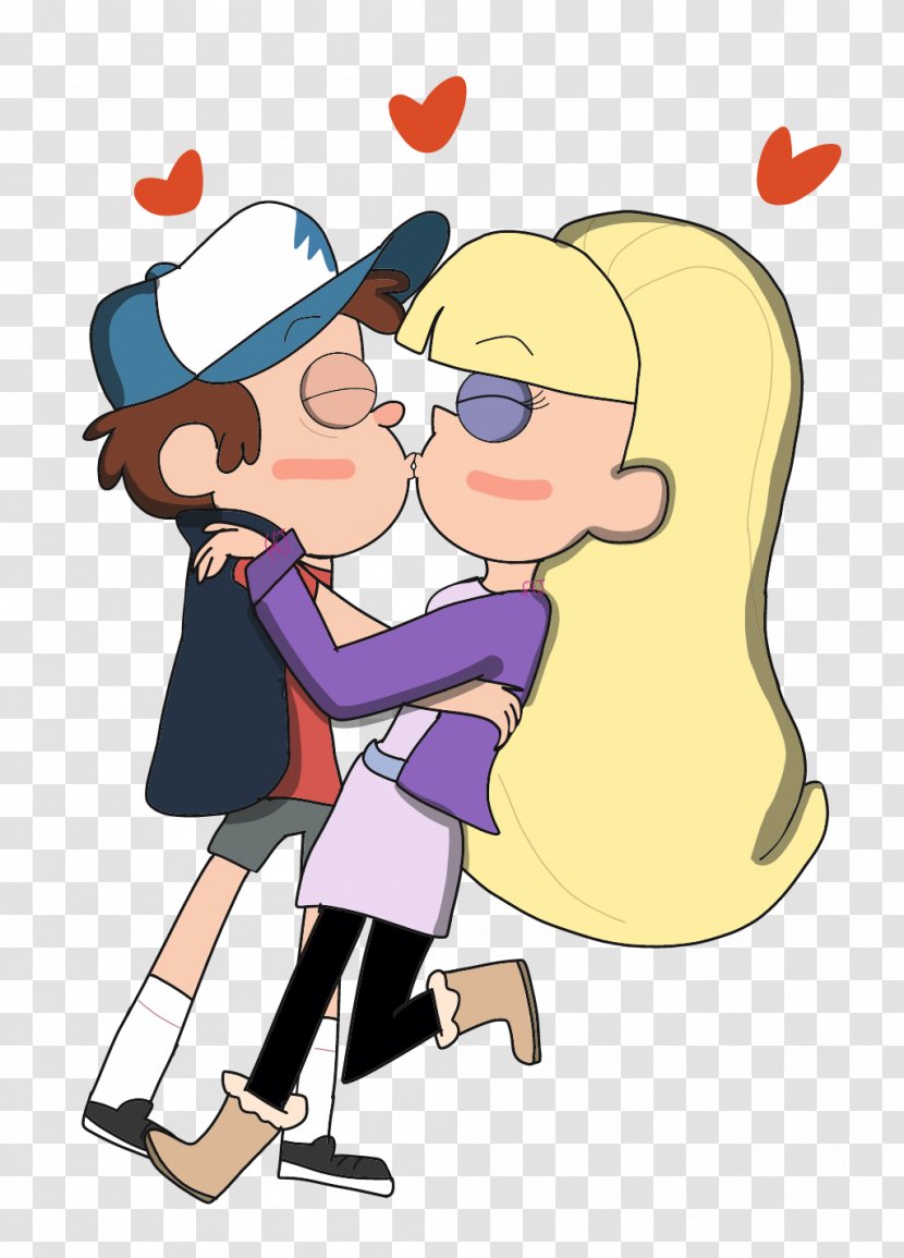 Dipper Pines Kiss Clip Art - Watercolor Transparent PNG