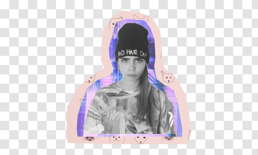 Beanie Hair Hat Bonnet Headgear - Purple - Cara Delevingne Transparent PNG