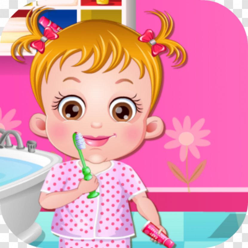 Baby Hazel Brushing Time Cinderella Story Hair Day Care Games - Silhouette - Teeth Transparent PNG