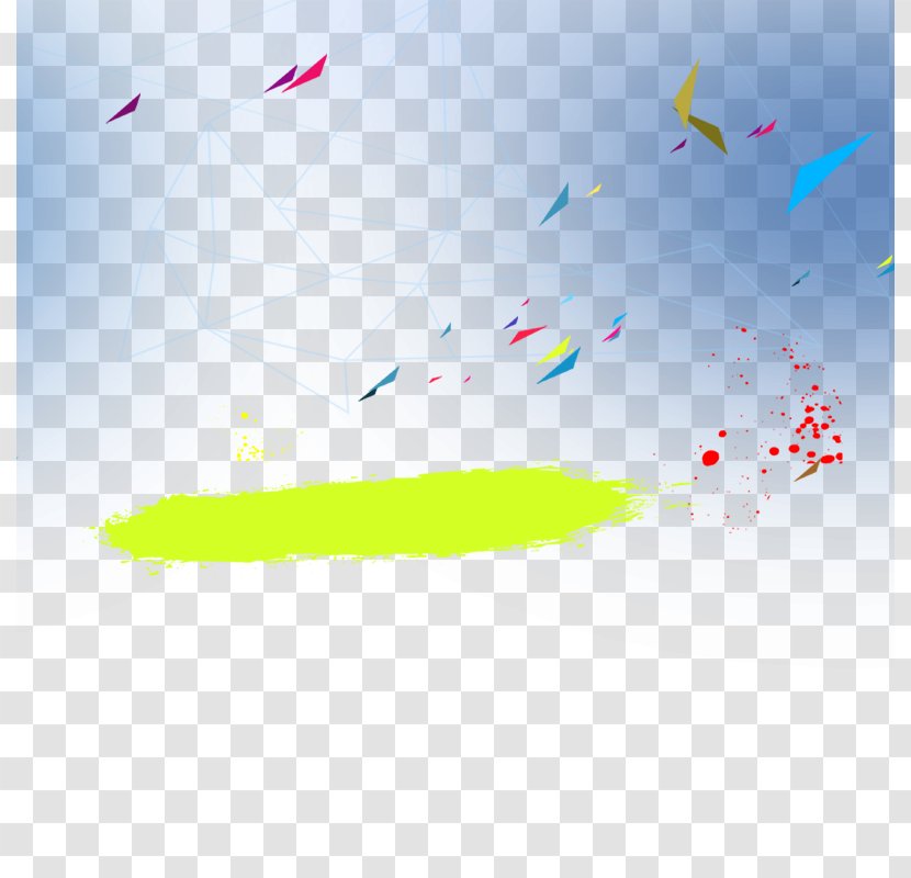 Triangle Pattern - Sky - Ribbon Transparent PNG