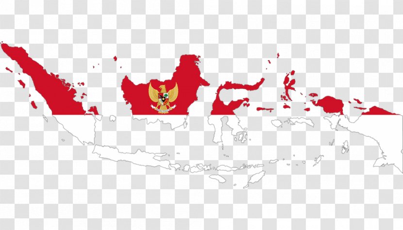 Flag Of Indonesia Map Indonesian - Watercolor Transparent PNG