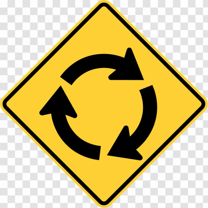 New Zealand Priority Signs Traffic Sign Roundabout Warning - Road Transparent PNG