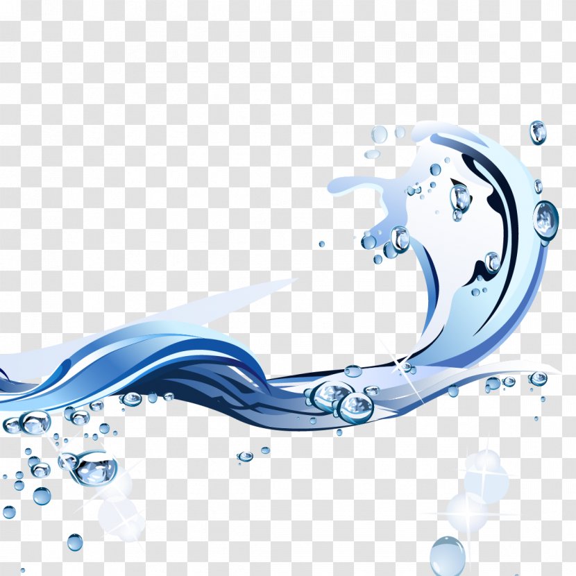 Water Euclidean Vector - Wave - Waves And Droplets Transparent PNG