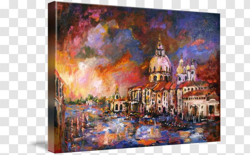 Painting Grand Canal Acrylic Paint Gallery Wrap Modern Art Transparent PNG