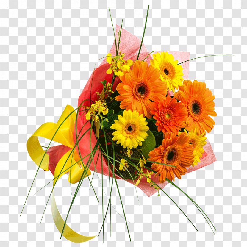 Transvaal Daisy Flower Bouquet Cut Flowers Yellow Chrysanthemum - Flowering Plant - Footpath Among Transparent PNG