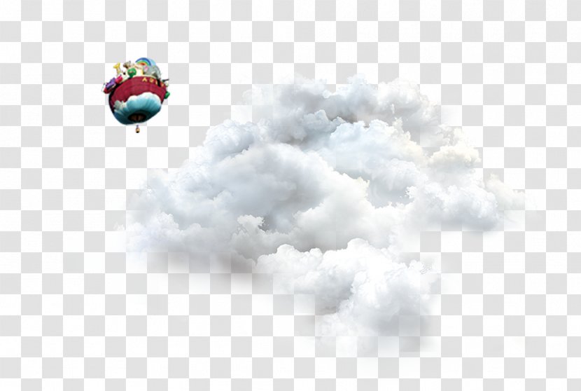 Hot Air Balloon White Designer - Clouds Transparent PNG