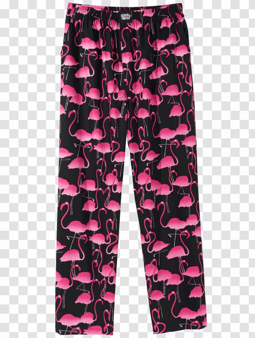 T-shirt Pajamas Cotton Pants Leggings - Tshirt - Flamingo Black Transparent PNG