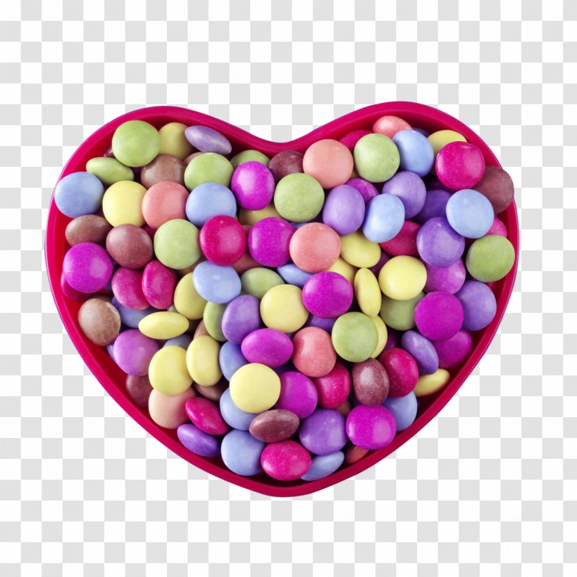 Smarties Jelly Bean Candy Chocolate Skittles - Sugar - Heart-shaped Beans Transparent PNG